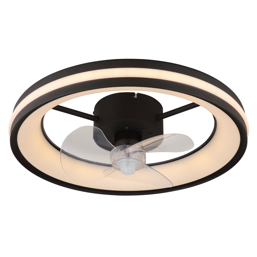 Globo - LED Hämardatav laeventilaator valgustiga LED/30W/230V 2700-6500K must + kaugjuhtimispult
