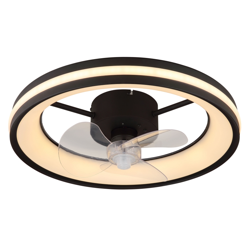 Globo - LED Hämardatav laeventilaator valgustiga LED/30W/230V 2700-6500K must + kaugjuhtimispult