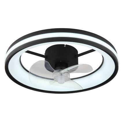 Globo - LED Hämardatav laeventilaator valgustiga LED/30W/230V 2700-6500K must + kaugjuhtimispult
