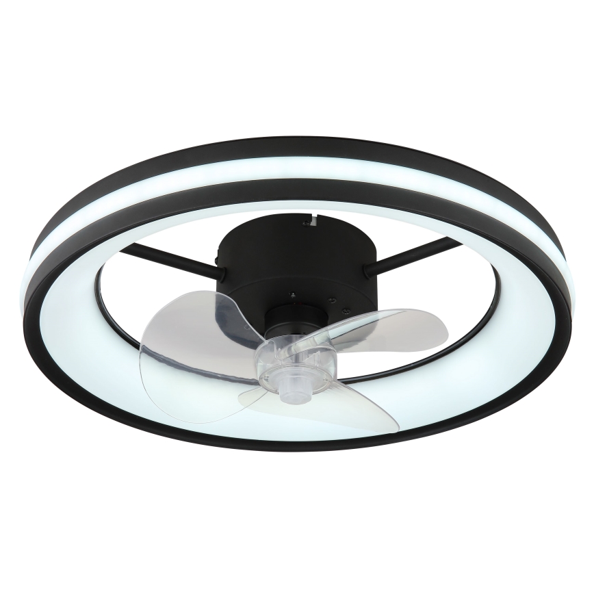 Globo - LED Hämardatav laeventilaator valgustiga LED/30W/230V 2700-6500K must + kaugjuhtimispult