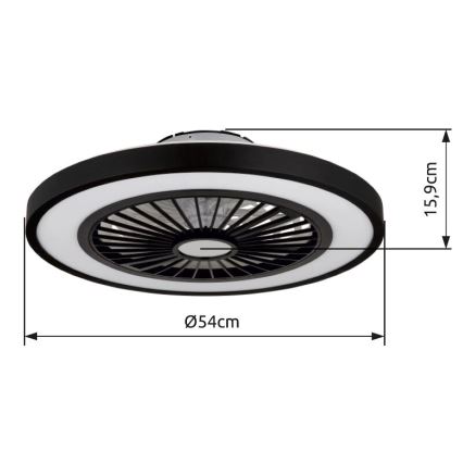 Globo - LED Hämardatav laeventilaator LED/45W/230V 3000-6500K + kaugjuhtimispult
