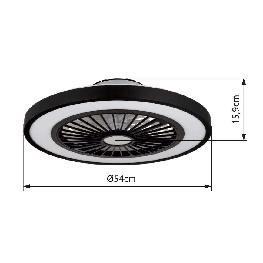 Globo - LED Hämardatav laeventilaator LED/45W/230V 3000-6500K + kaugjuhtimispult