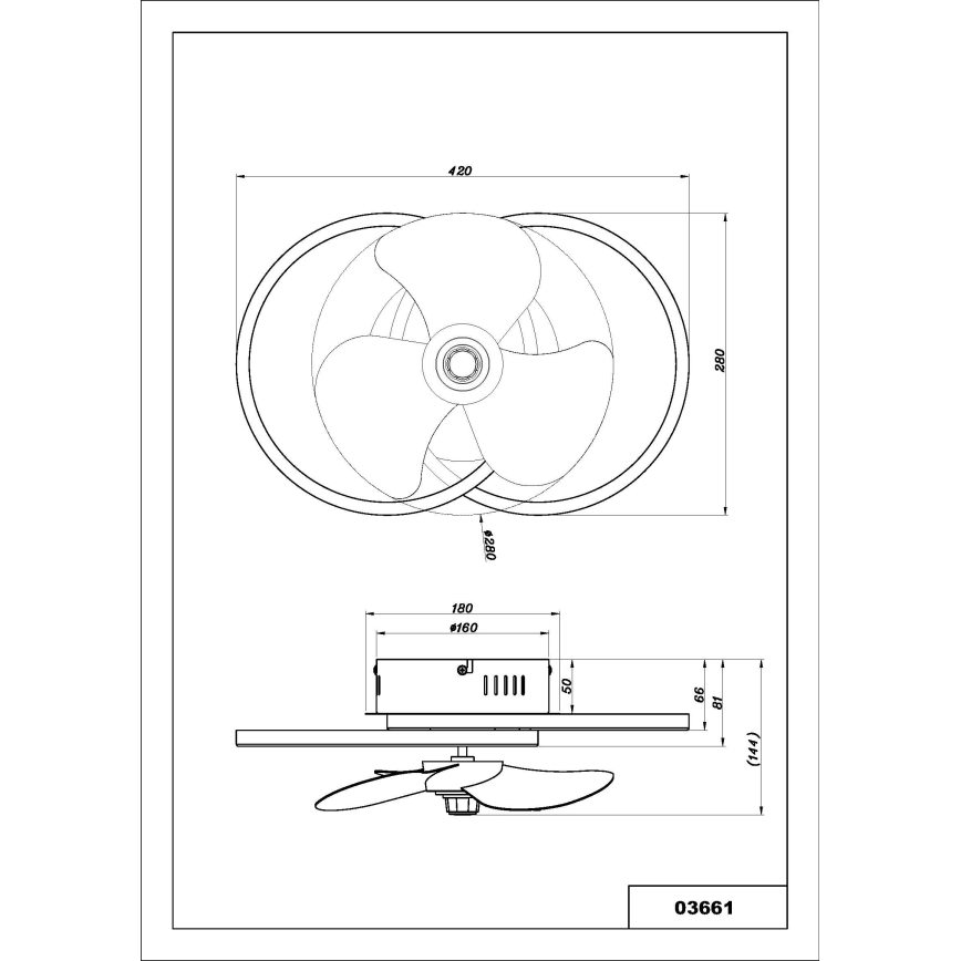Globo - LED Hämardatav laeventilaator LED/24W/230V 2700-6500K + kaugjuhtimispult