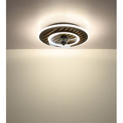 Globo - LED hämardatav laeventilaator LED/36W/230V 2700-6000K must + kaugjuhtimispult