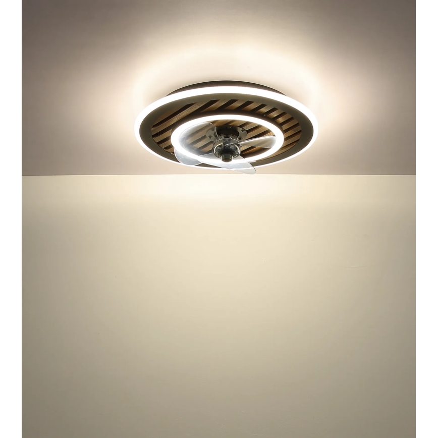 Globo - LED hämardatav laeventilaator LED/36W/230V 2700-6000K must + kaugjuhtimispult