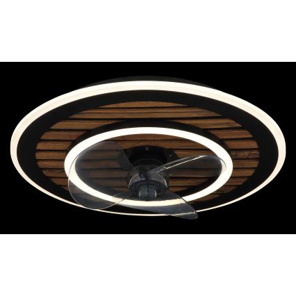 Globo - LED hämardatav laeventilaator LED/36W/230V 2700-6000K must + kaugjuhtimispult