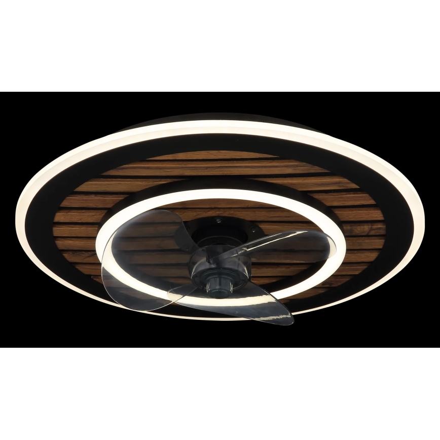 Globo - LED hämardatav laeventilaator LED/36W/230V 2700-6000K must + kaugjuhtimispult