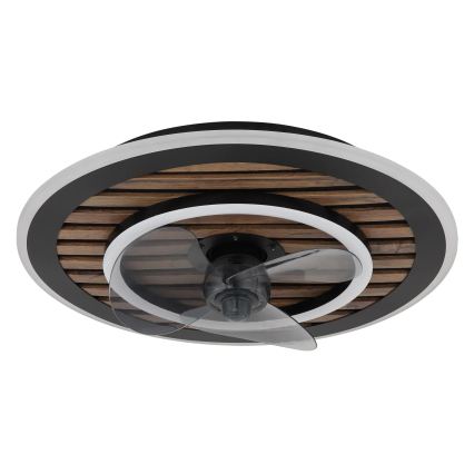 Globo - LED hämardatav laeventilaator LED/36W/230V 2700-6000K must + kaugjuhtimispult