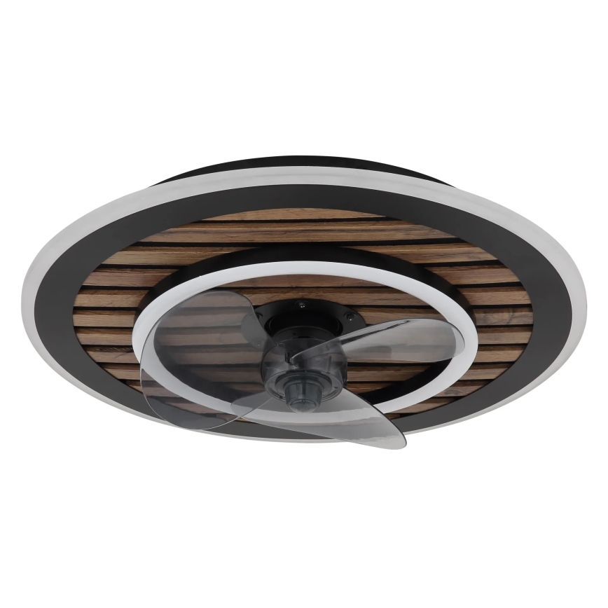 Globo - LED hämardatav laeventilaator LED/36W/230V 2700-6000K must + kaugjuhtimispult