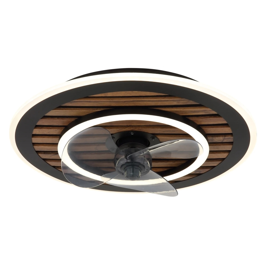 Globo - LED hämardatav laeventilaator LED/36W/230V 2700-6000K must + kaugjuhtimispult