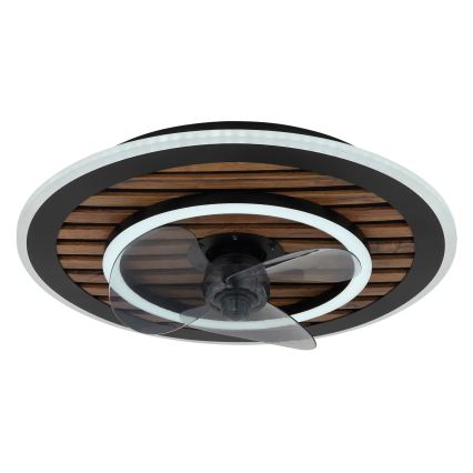 Globo - LED hämardatav laeventilaator LED/36W/230V 2700-6000K must + kaugjuhtimispult