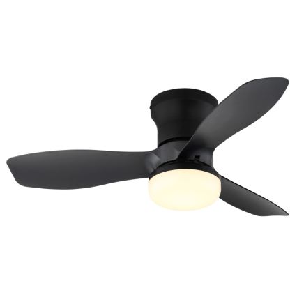 Globo - Hämardatav laeventilaator LED/15W/230V 2700-6500K must + kaugjuhtimispult