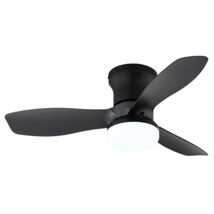 Globo - Hämardatav laeventilaator LED/15W/230V 2700-6500K must + kaugjuhtimispult