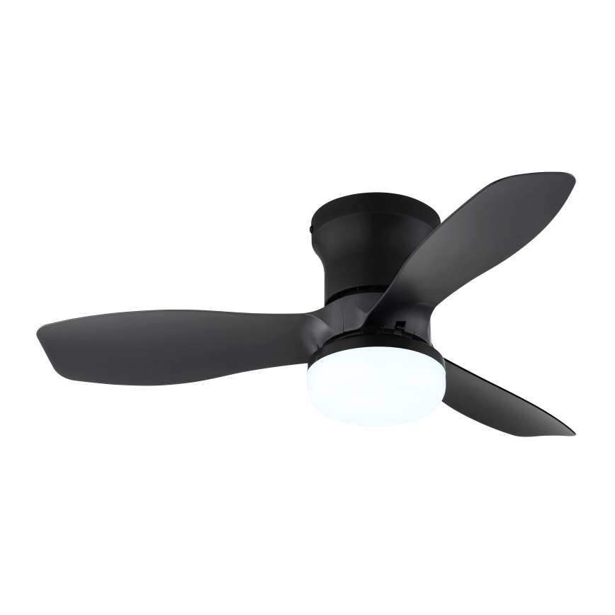 Globo - Hämardatav laeventilaator LED/15W/230V 2700-6500K must + kaugjuhtimispult
