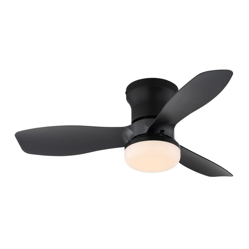Globo - Hämardatav laeventilaator LED/15W/230V 2700-6500K must + kaugjuhtimispult