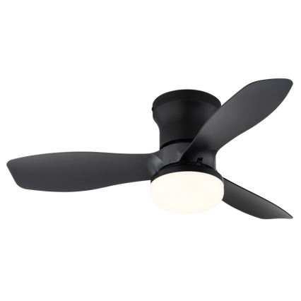 Globo - Hämardatav laeventilaator LED/15W/230V 2700-6500K must + kaugjuhtimispult