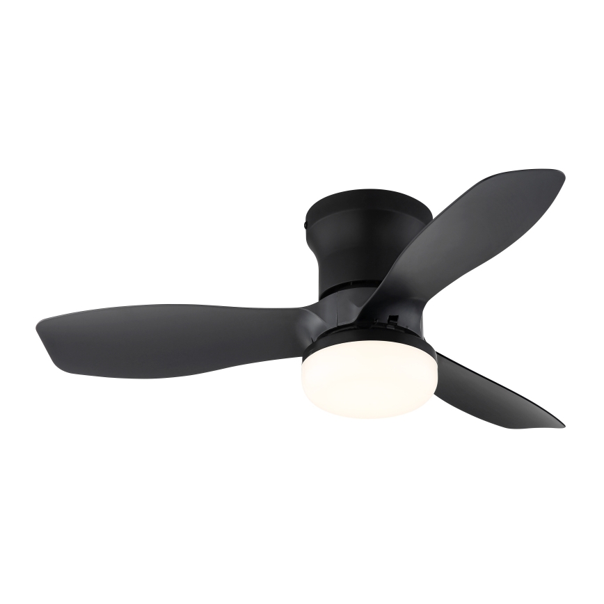 Globo - Hämardatav laeventilaator LED/15W/230V 2700-6500K must + kaugjuhtimispult