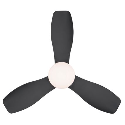 Globo - Hämardatav laeventilaator LED/15W/230V 2700-6500K must + kaugjuhtimispult