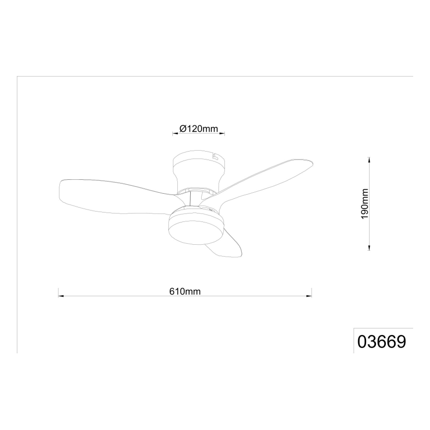 Globo - Hämardatav laeventilaator LED/15W/230V 2700-6500K must + kaugjuhtimispult