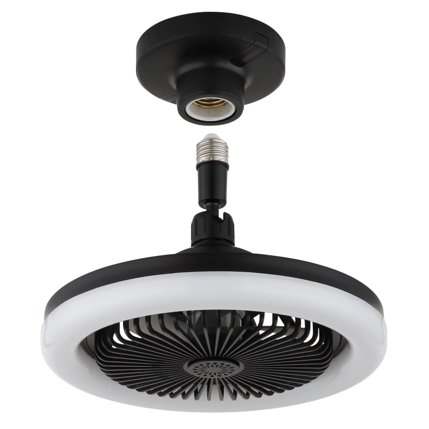 Globo - LED hämardatav laeventilaator LED/20W/230V 3000-6500K must + kaugjuhtimispult