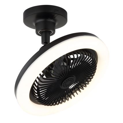 Globo - LED hämardatav laeventilaator LED/20W/230V 3000-6500K must + kaugjuhtimispult