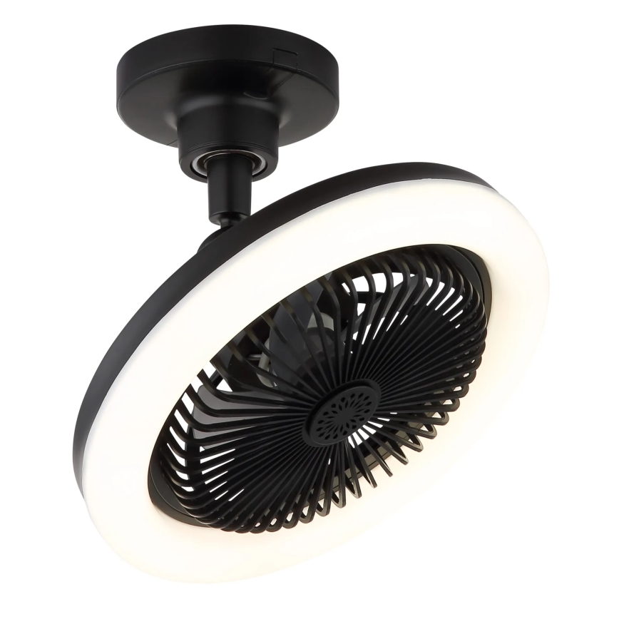 Globo - LED hämardatav laeventilaator LED/20W/230V 3000-6500K must + kaugjuhtimispult