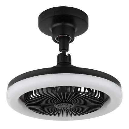 Globo - LED hämardatav laeventilaator LED/20W/230V 3000-6500K must + kaugjuhtimispult
