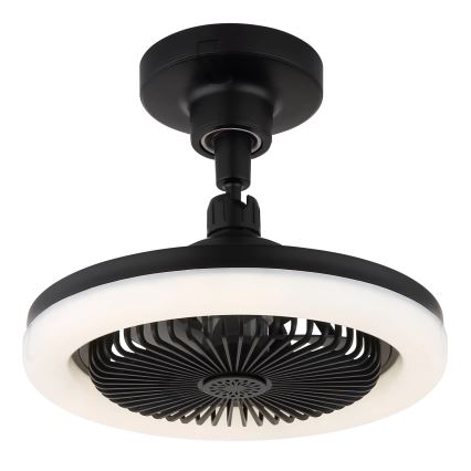 Globo - LED hämardatav laeventilaator LED/20W/230V 3000-6500K must + kaugjuhtimispult