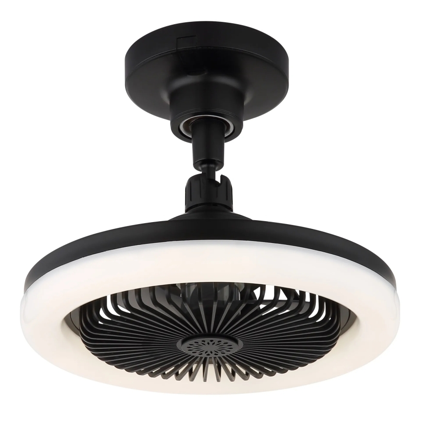 Globo - LED hämardatav laeventilaator LED/20W/230V 3000-6500K must + kaugjuhtimispult