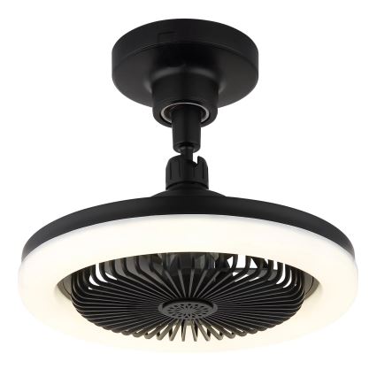 Globo - LED hämardatav laeventilaator LED/20W/230V 3000-6500K must + kaugjuhtimispult