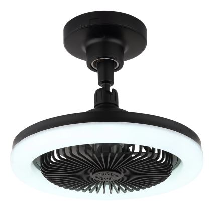 Globo - LED hämardatav laeventilaator LED/20W/230V 3000-6500K must + kaugjuhtimispult