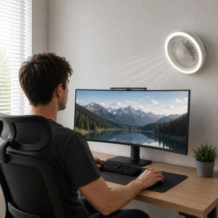 Globo - LED Hämardatav laeventilaator LED/20W/230V 3000-6500K valge + kaugjuhtimispult