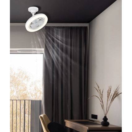 Globo - LED Hämardatav laeventilaator LED/20W/230V 3000-6500K valge + kaugjuhtimispult