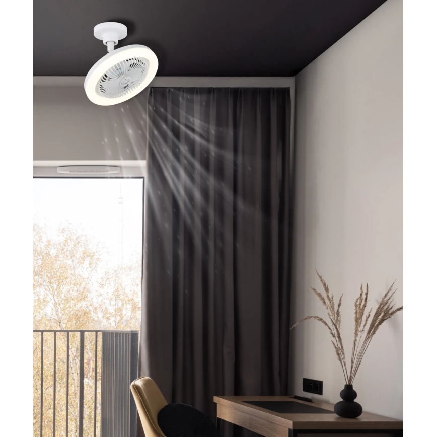 Globo - LED Hämardatav laeventilaator LED/20W/230V 3000-6500K valge + kaugjuhtimispult
