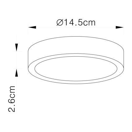 Globo 12366-15 - LED-laevalgusti VITOS LED/15W/230V