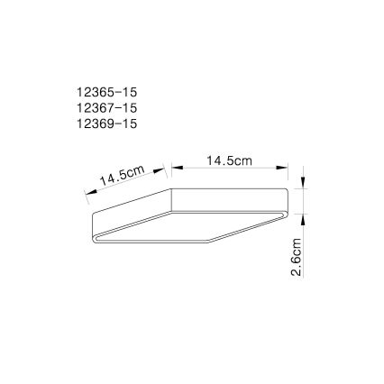 Globo 12367-15 - LED-laevalgusti VITOS LED/15W/230V