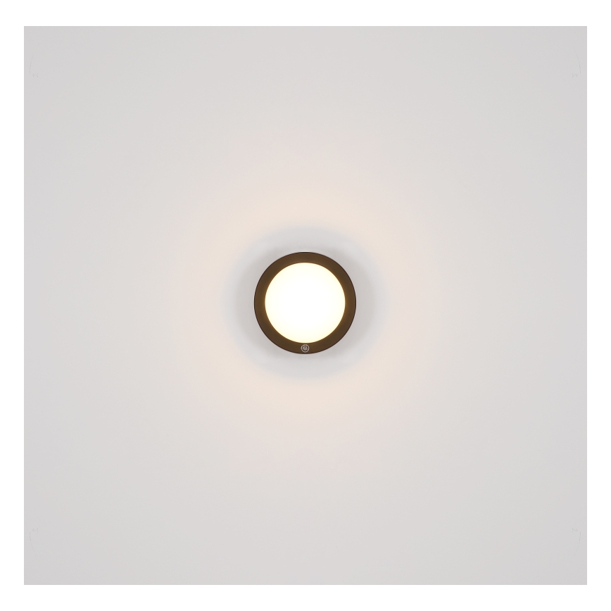 Globo - LED Laetav puutetundlik seinavalgusti LED/1,2W/3,7V d. 15 cm 1800 mAh must
