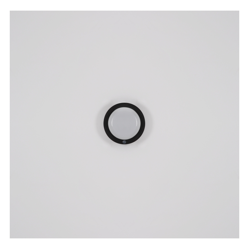Globo - LED Laetav puutetundlik seinavalgusti LED/1,2W/3,7V d. 15 cm 1800 mAh must