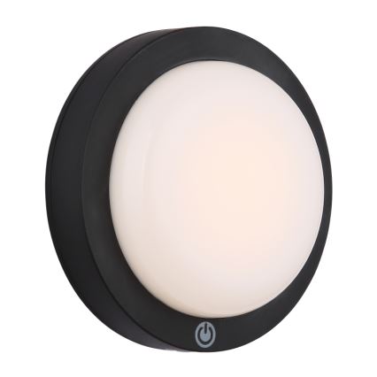Globo - LED Laetav puutetundlik seinavalgusti LED/1,2W/3,7V d. 15 cm 1800 mAh must