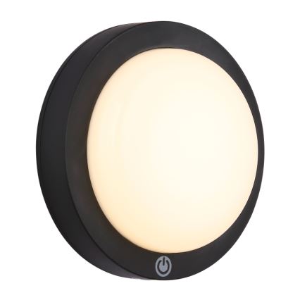 Globo - LED Laetav puutetundlik seinavalgusti LED/1,2W/3,7V d. 15 cm 1800 mAh must