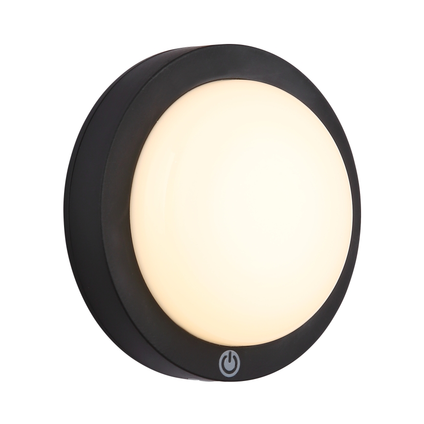 Globo - LED Laetav puutetundlik seinavalgusti LED/1,2W/3,7V d. 15 cm 1800 mAh must