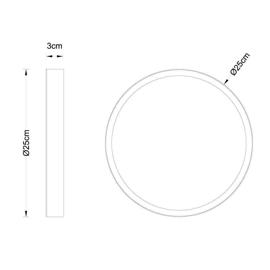 Globo - LED Laevalgusti LED/15W/230V d. 25 cm
