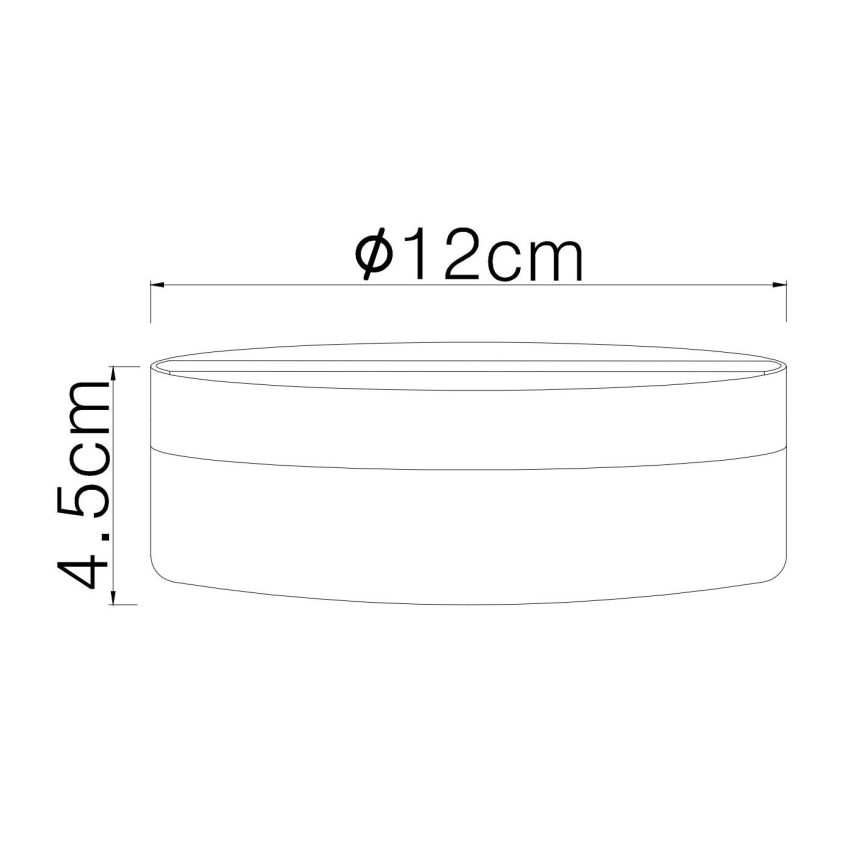 Globo - LED Laevalgusti LED/8W/230V 4000K d. 12 cm must
