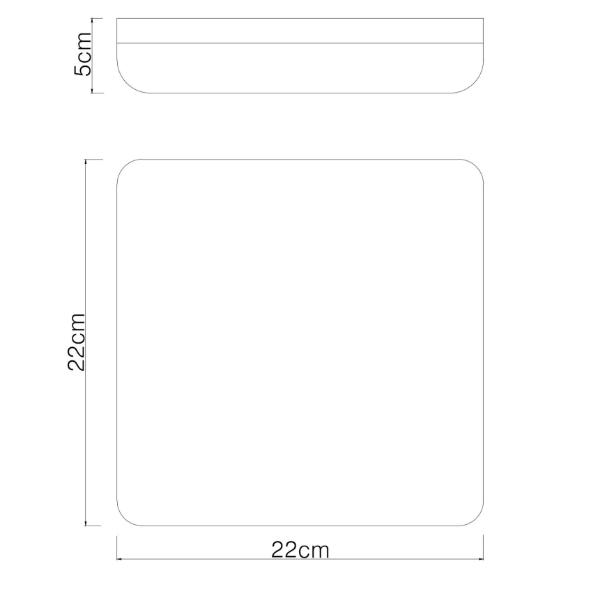Globo - LED Laevalgusti LED/12W/230V 4000K 22x22 cm must