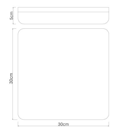 Globo - LED Laevalgusti LED/18W/230V 4000K 30x30 cm must