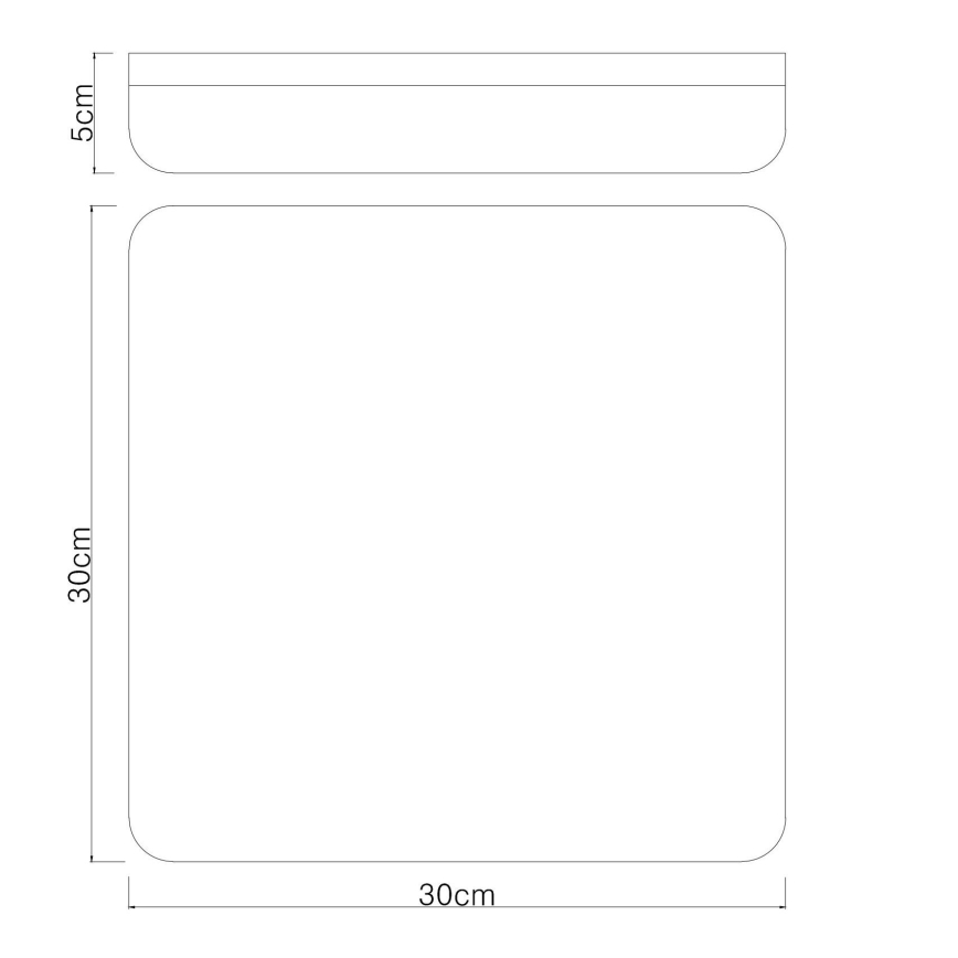 Globo - LED Laevalgusti LED/18W/230V 4000K 30x30 cm must