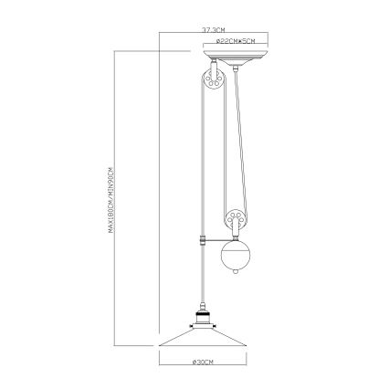 Globo - Lühter 1xE27/60W/230V