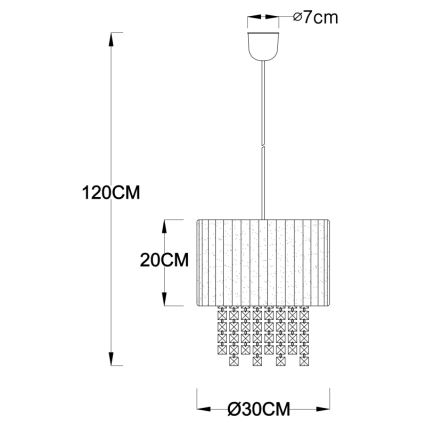 Globo - Lühter 1xE27/60W/230V
