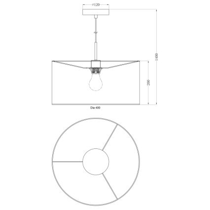 Globo - Lühter 1xE27/60W/230V