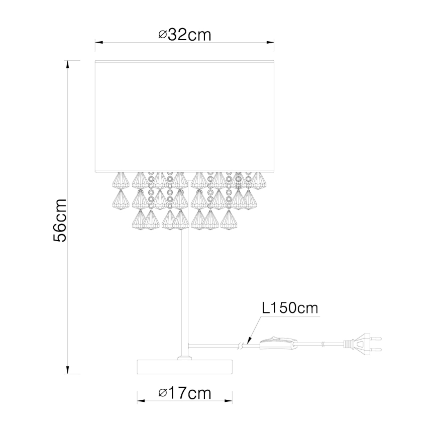 Globo - Laualamp 1xE27/60W/230V